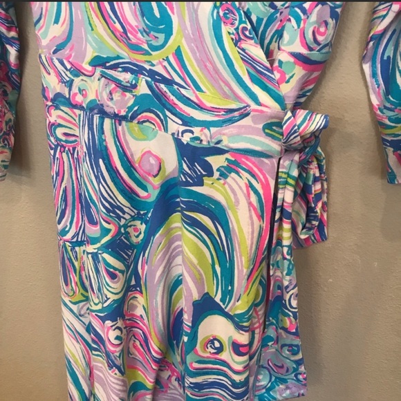 Lilly Pulitzer Emilia Wrap Dress - Sz L - Picture 4 of 8